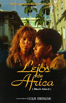 Cartel de la pelicula "Lejos de África" (Black Island).
